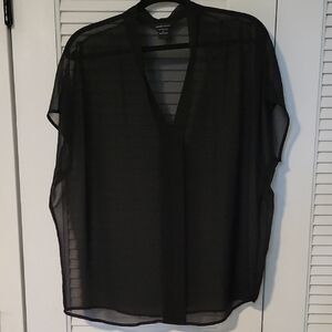 Moda International Black Sheer Blouse